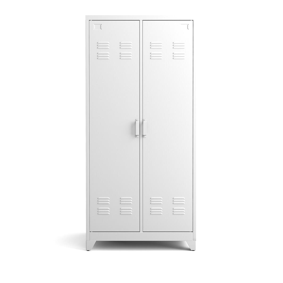 Шкаф LaRedoute С 2 дверками из металла Hiba единый размер белый - фото 1