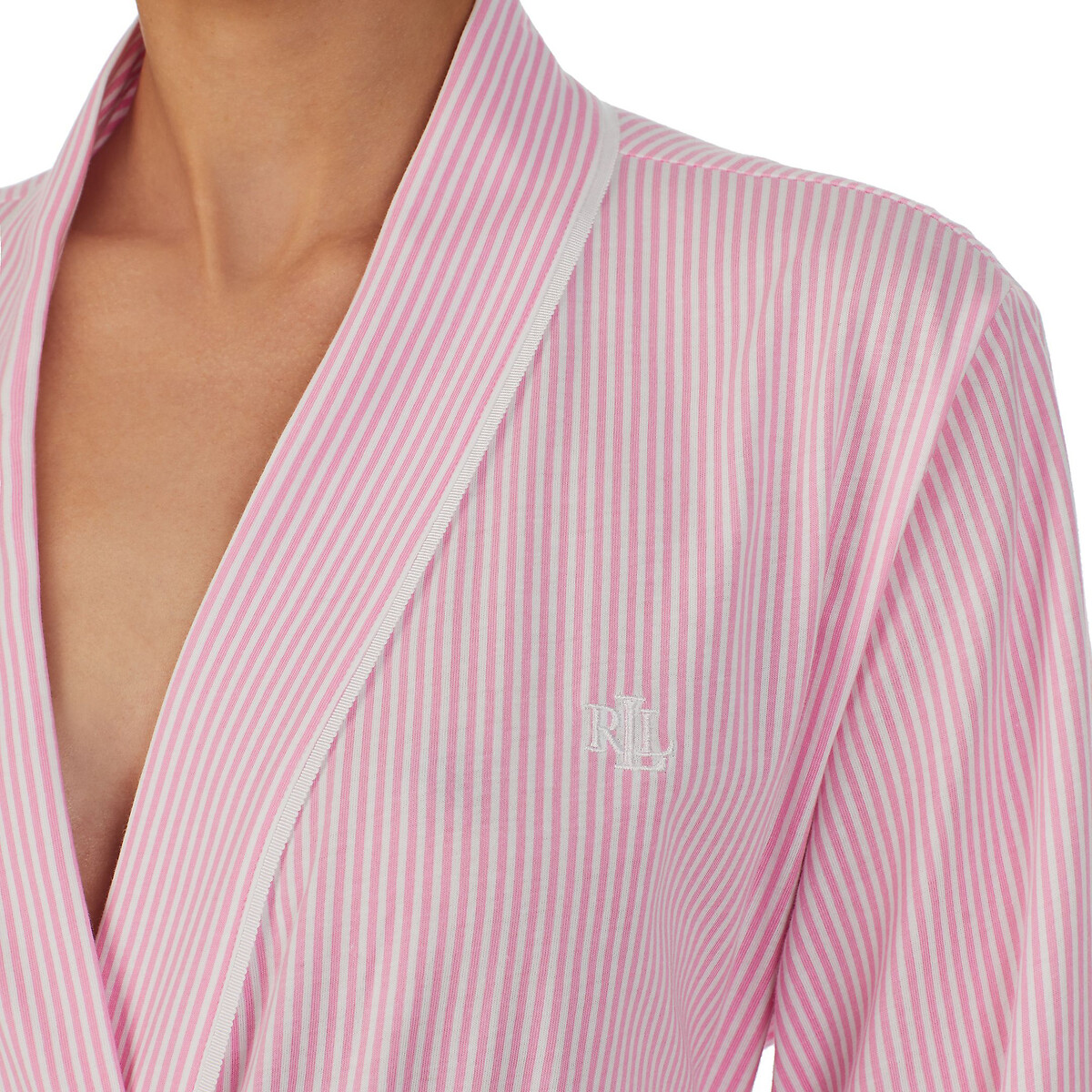 Халат Из хлопка с завязками XL розовый LaRedoute, размер XL - фото 4