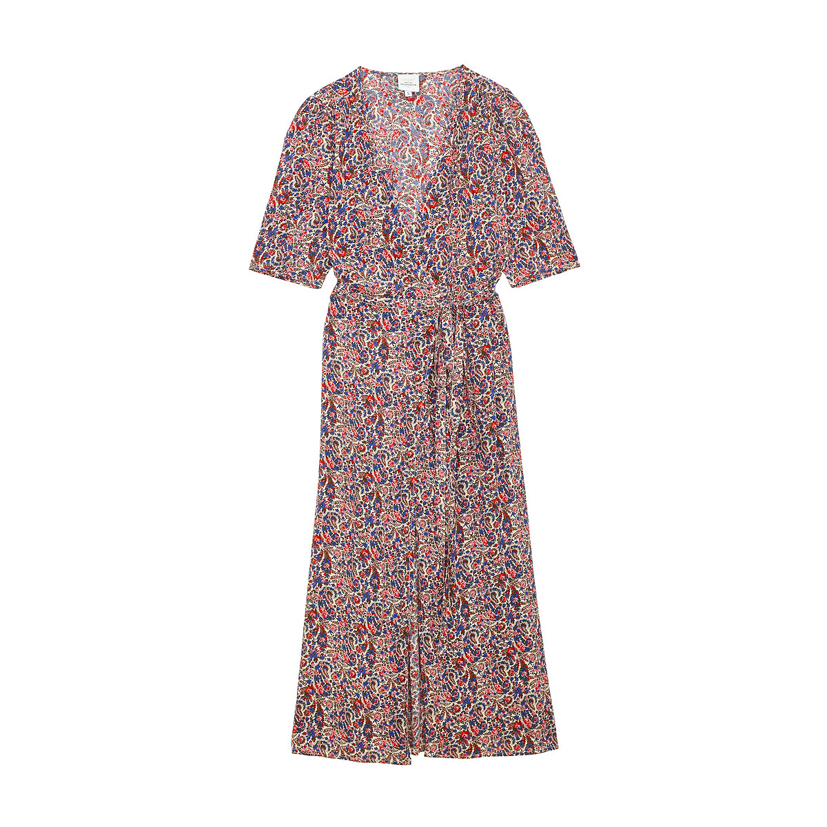 Платье LaRedoute С запахом и цветочным принтом MARILOU S разноцветный, размер S - фото 4