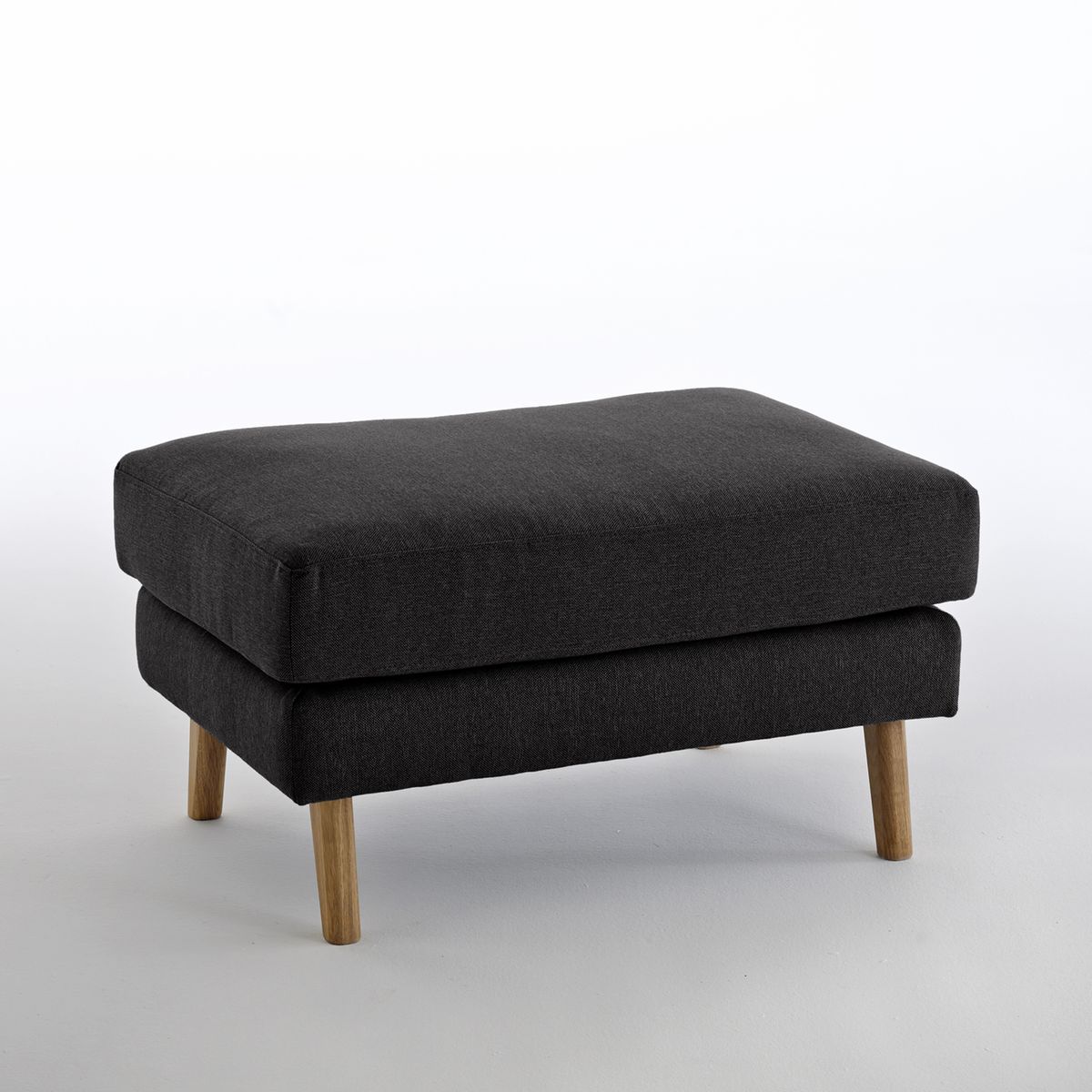 Pouf polyester chiné Stockholm, confort Excellence