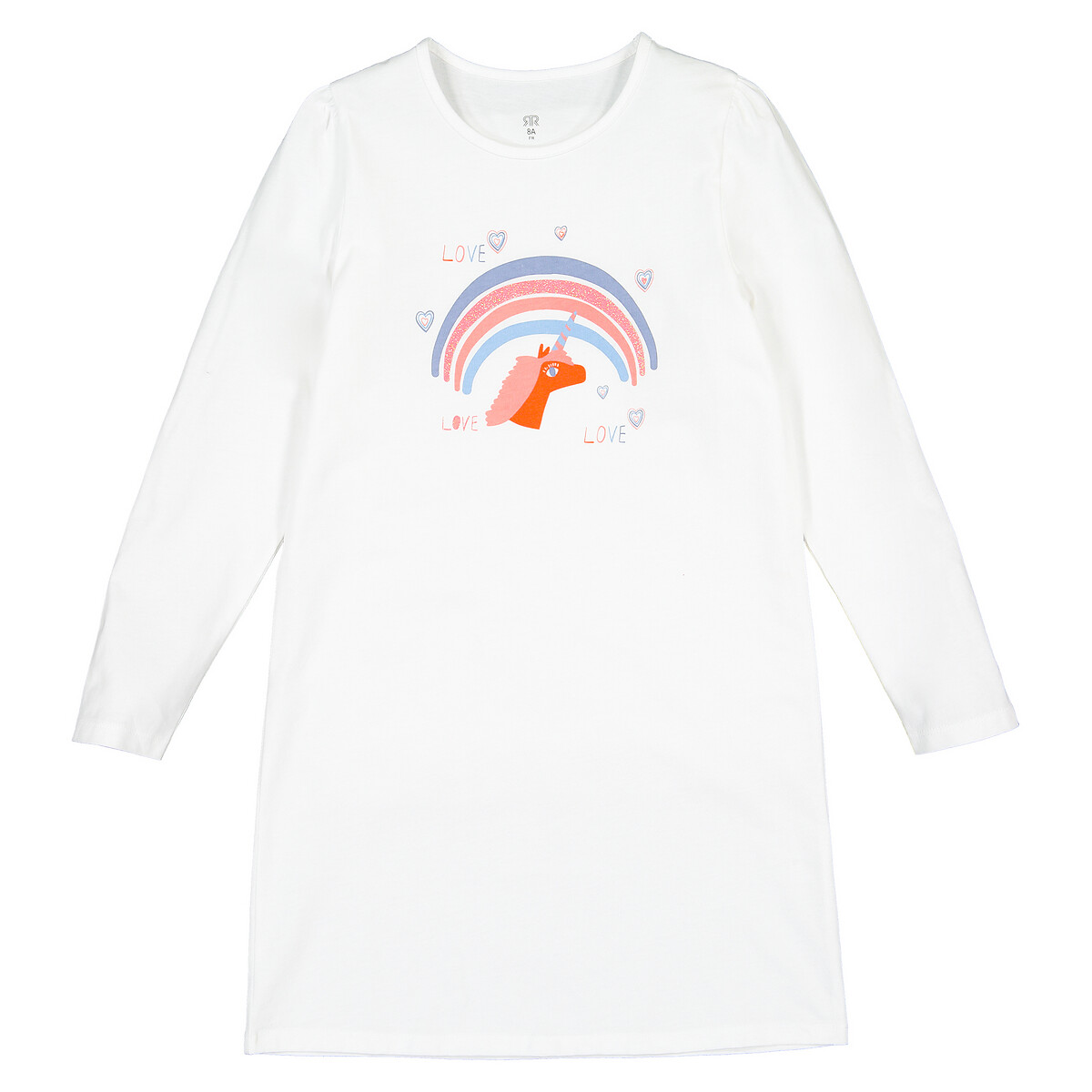 Рубашка La Redoute Ночная 100 биохлопок 3-12 лет 8 лет - 126 см бежевый, размер 8 - фото 1