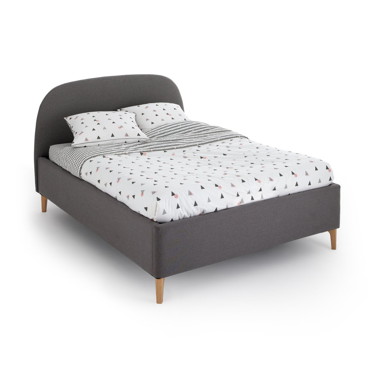 Кровать La Redoute С сундуком с приподнимаемым реечным основанием Idaho 140 x 190 см серый, размер 140 x 190 см - фото 5