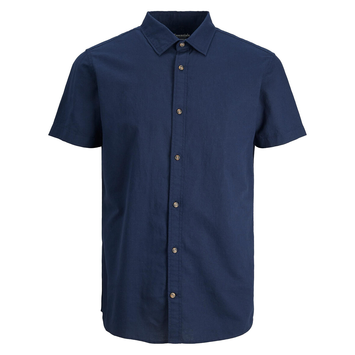 Рубашка Однотонная S синий LaRedoute, размер S