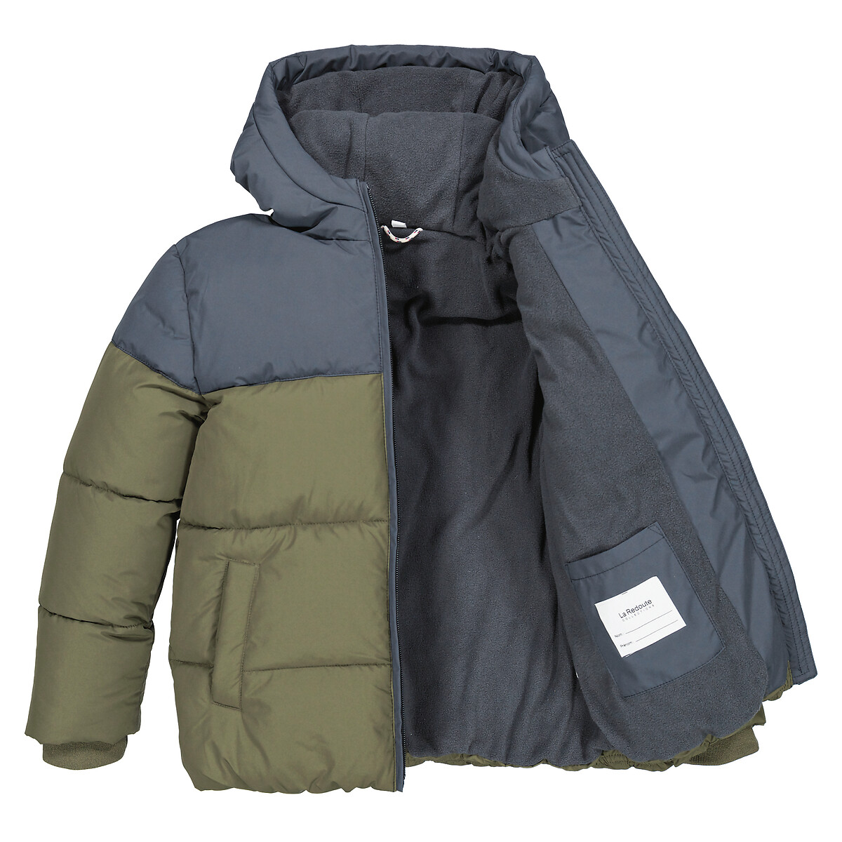 Куртка Стеганая утепленная с капюшоном подкладка из микрофлиса 3 года - 94 см синий LaRedoute, размер 3 года - 94 см - фото 5
