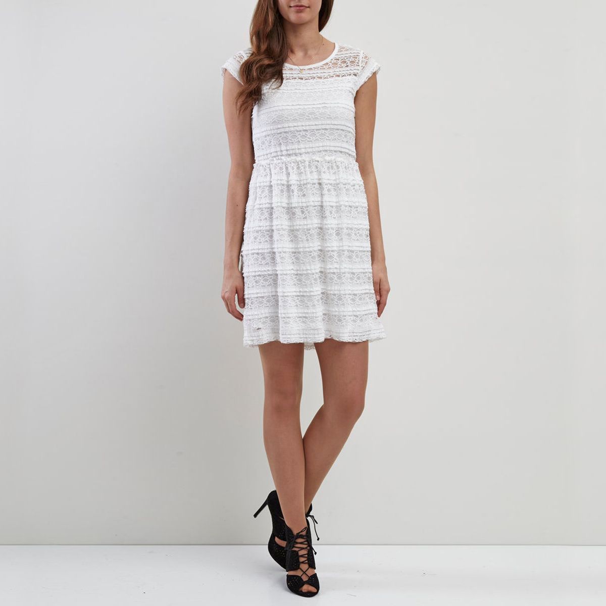 Robe patineuse manches courtes