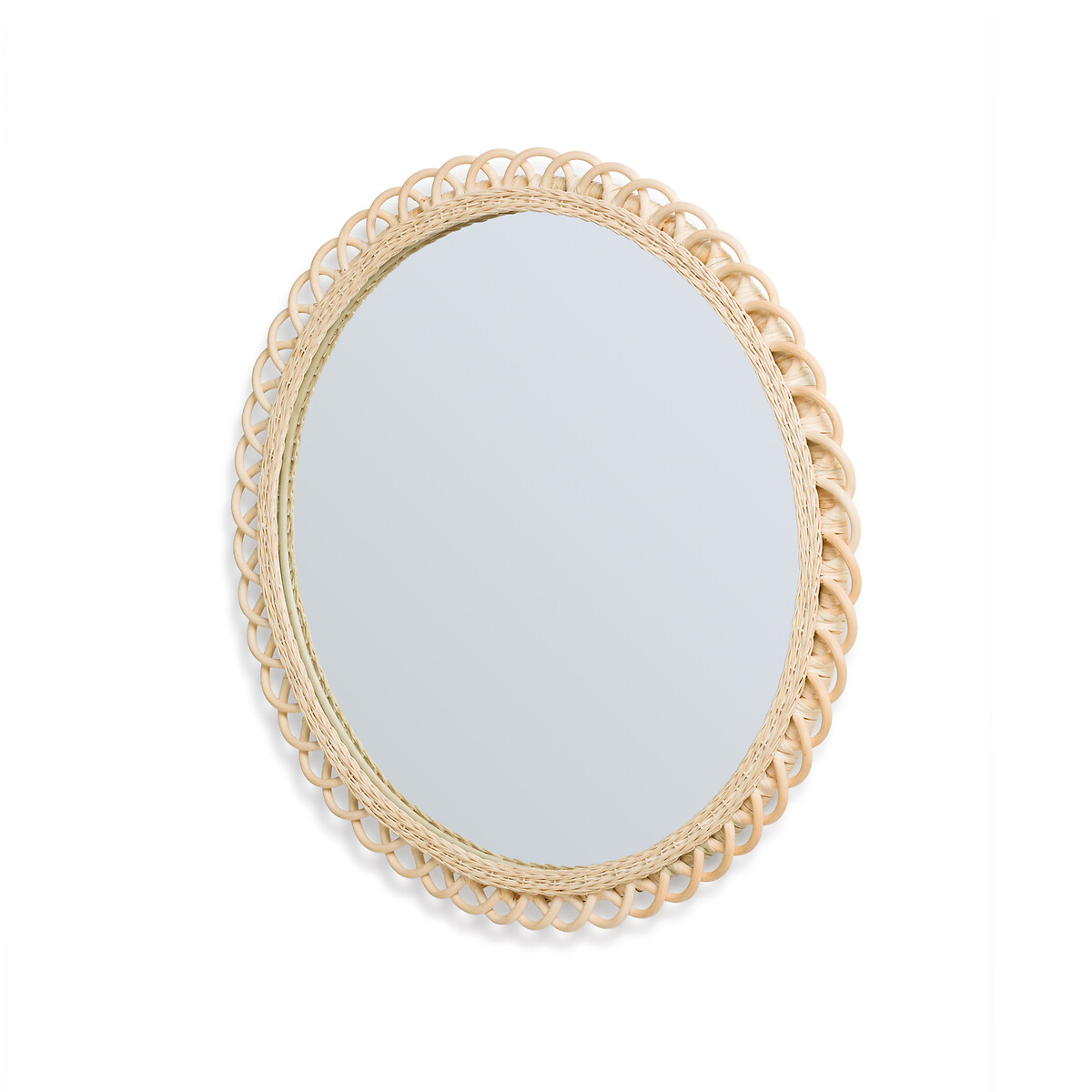 Зеркало В форме розочки из ротанга 80 см Nogu единый размер бежевый LaRedoute - фото 2