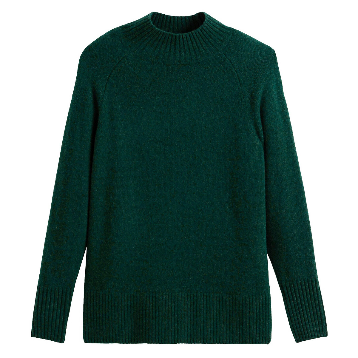 Пуловер La Redoute С воротником-стойкой из смесового переработанного кашемира S зеленый, размер S - фото 5