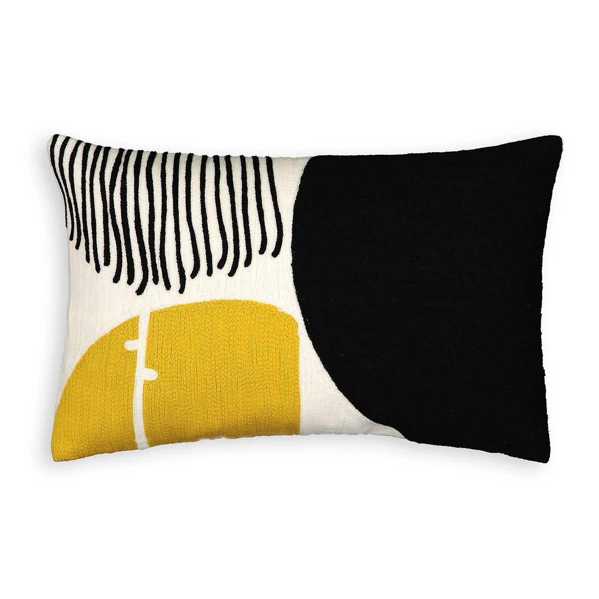 Чехол LaRedoute На подушку с вышивкой  Mihna 50 x 30 см желтый, размер 50 x 30 см