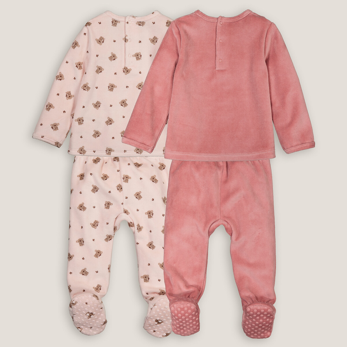 Комплект из двух пижам раздельных из велюра принт коалы  1 мес. - 54 см розовый LaRedoute, размер 1 - фото 2