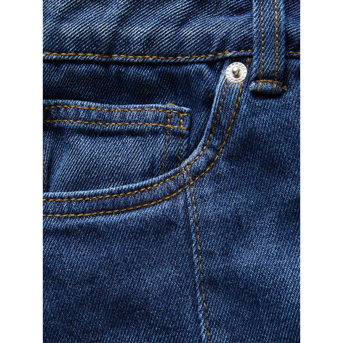 Юбка Короткая джинсовая высокий пояс S синий LaRedoute, размер S - фото 5