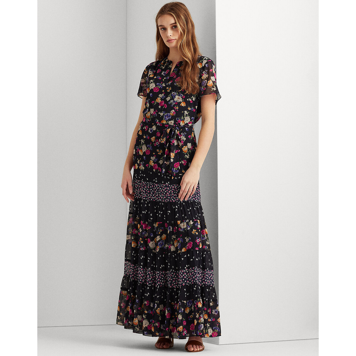 

Платье LaRedoute, Синий, Длинное с рисунком и короткими рукавами 40 (FR) - 46 (RUS) синий