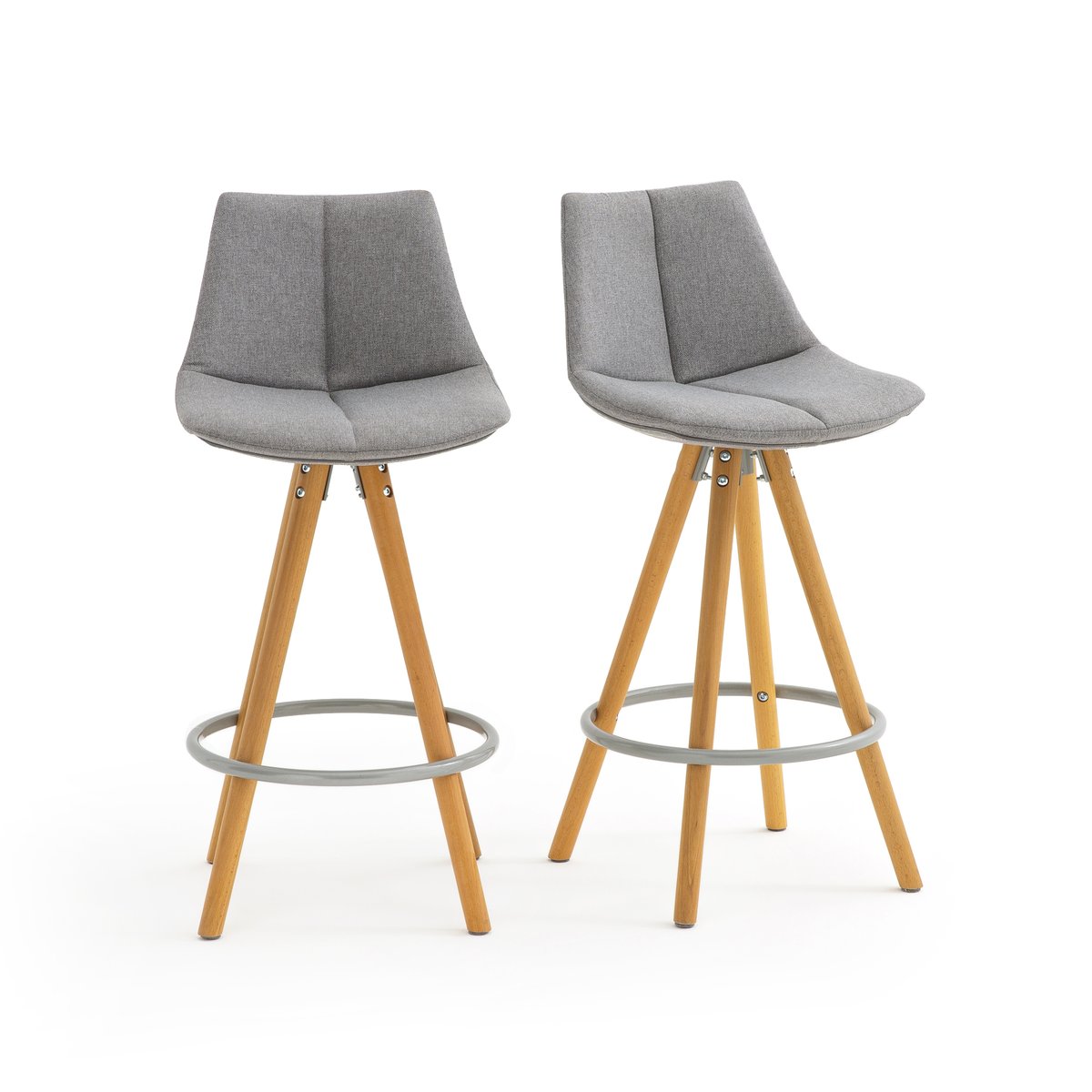 Комплект из 2 барных стульев Средней высоты Asting единый размер серый