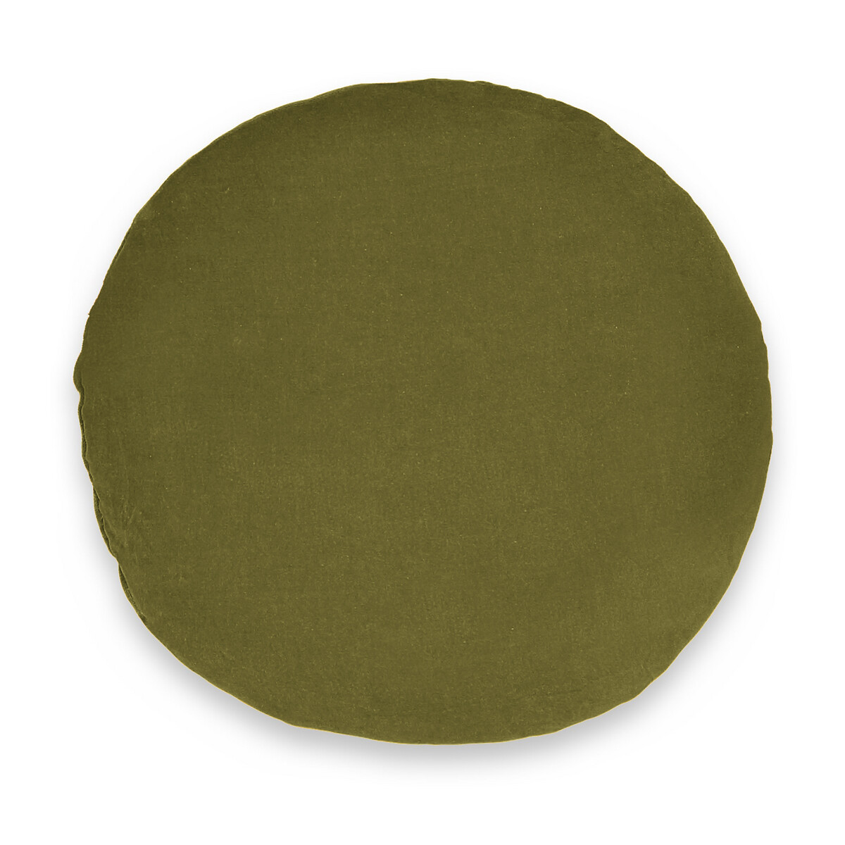 Плоская Подушка из велюра Velvet круглая единый размер зеленый