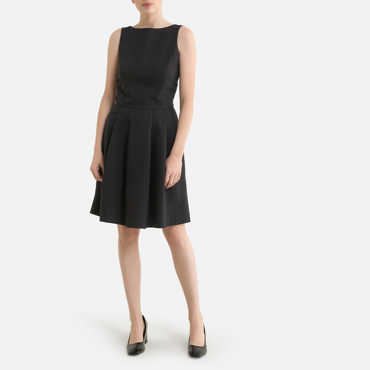Платье-миди ANNE WEYBURN Расклешенное без рукавов 54 черный, размер 54 - фото 2