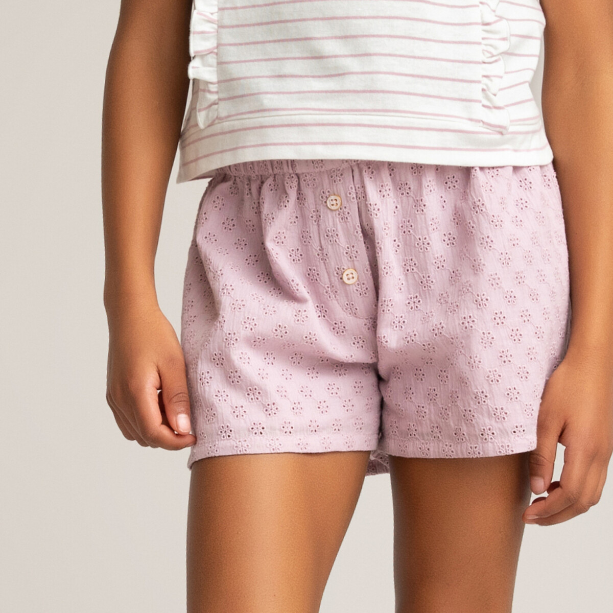 

Шорты LA REDOUTE COLLECTIONS, Розовый, Шорты С английской вышивкой 3-12 лет 12 розовый