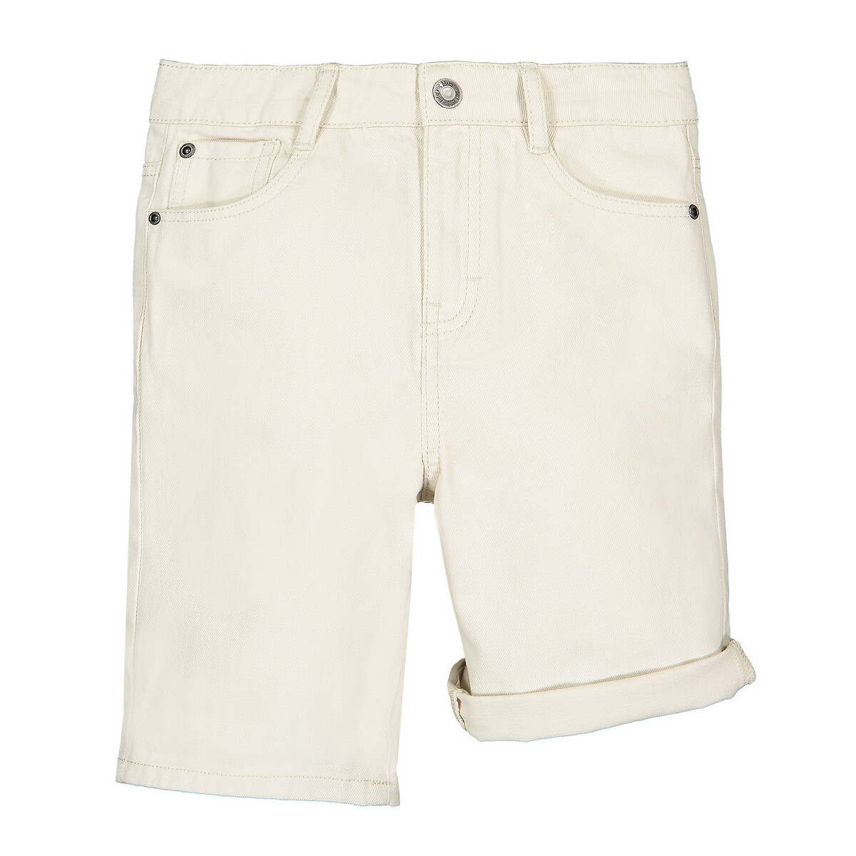 Бермуды LaRedoute Из джинсовой ткани 3-12 лет 10 белый, размер 10 - фото 5