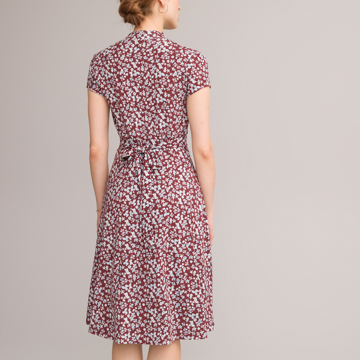 Платье-миди ANNE WEYBURN Платье-миди Расклешенное с цветочным принтом 54 каштановый, размер 54 - фото 4