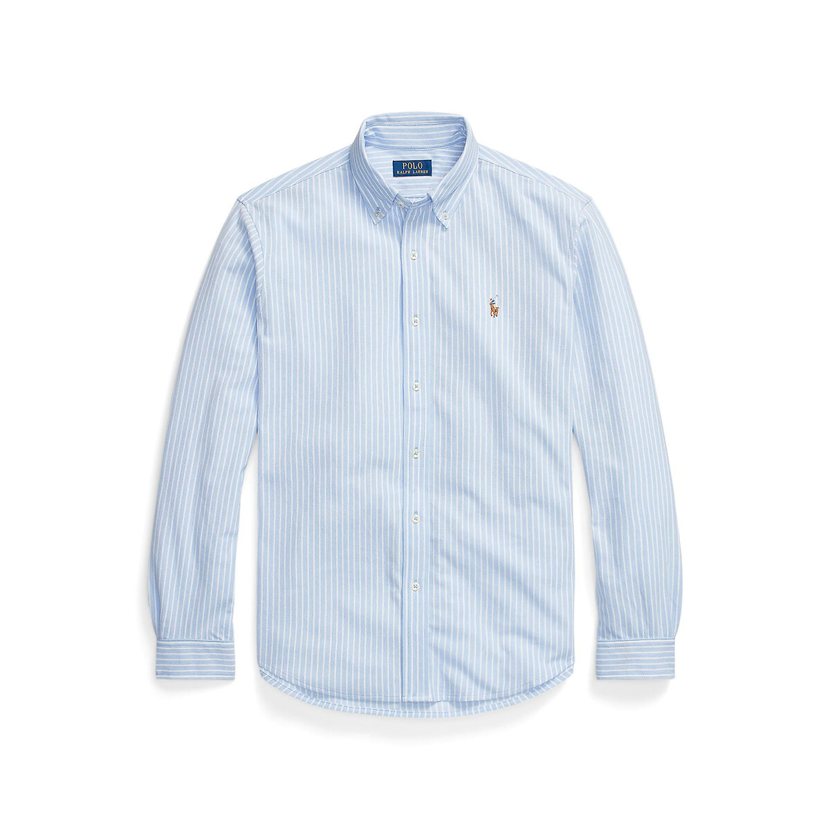 Рубашка из хлопковой ткани оксфорд и сетки  S синий LaRedoute, размер S - фото 1