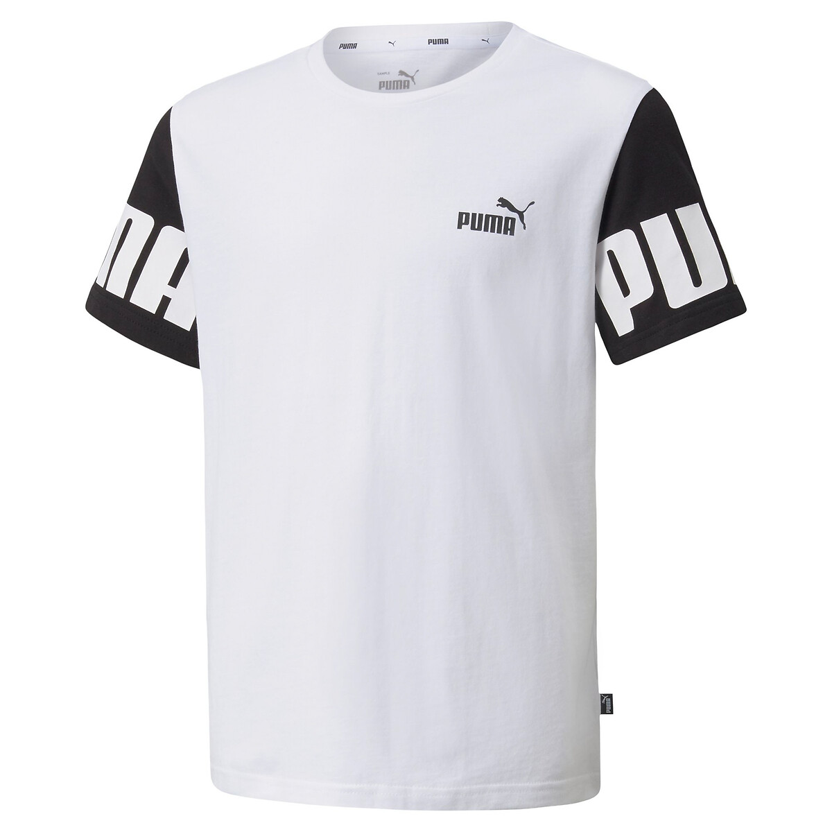 T-shirt com mangas a contrastar, 8-16 anos