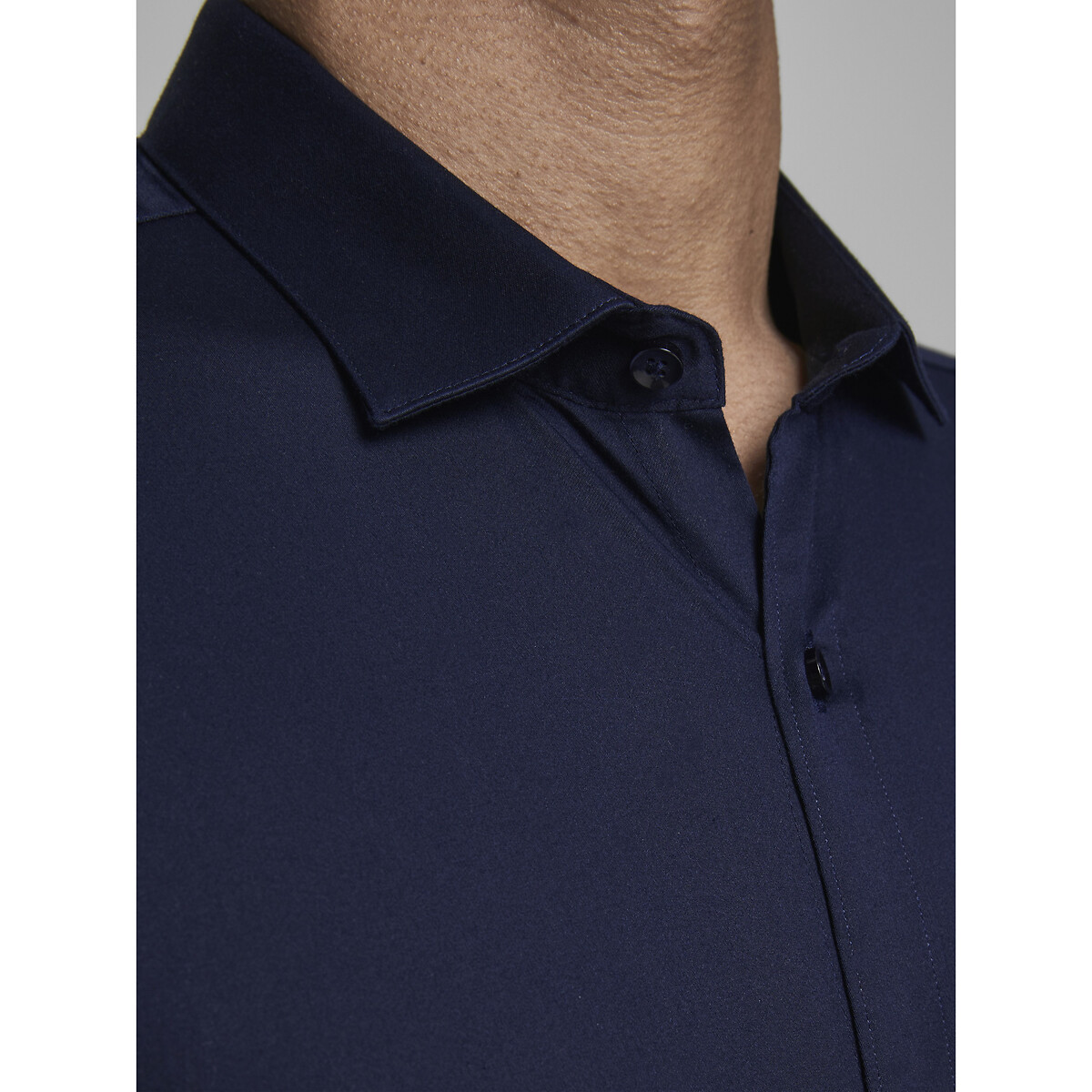 Рубашка Суперслим Jjprparma L синий LaRedoute, размер L - фото 3