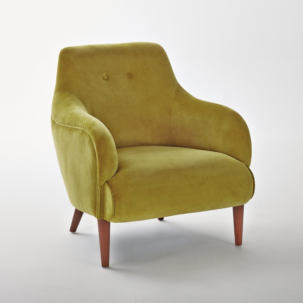 Кресло из велюра Lipstick единый размер желтый кресло для столовой из рифленого велюра canti единый размер каштановый
