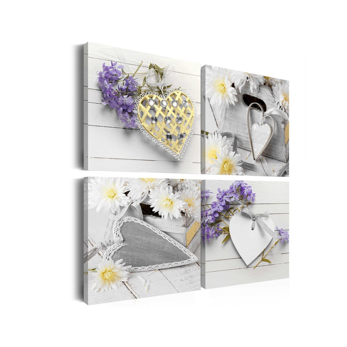 Tableau White hearts