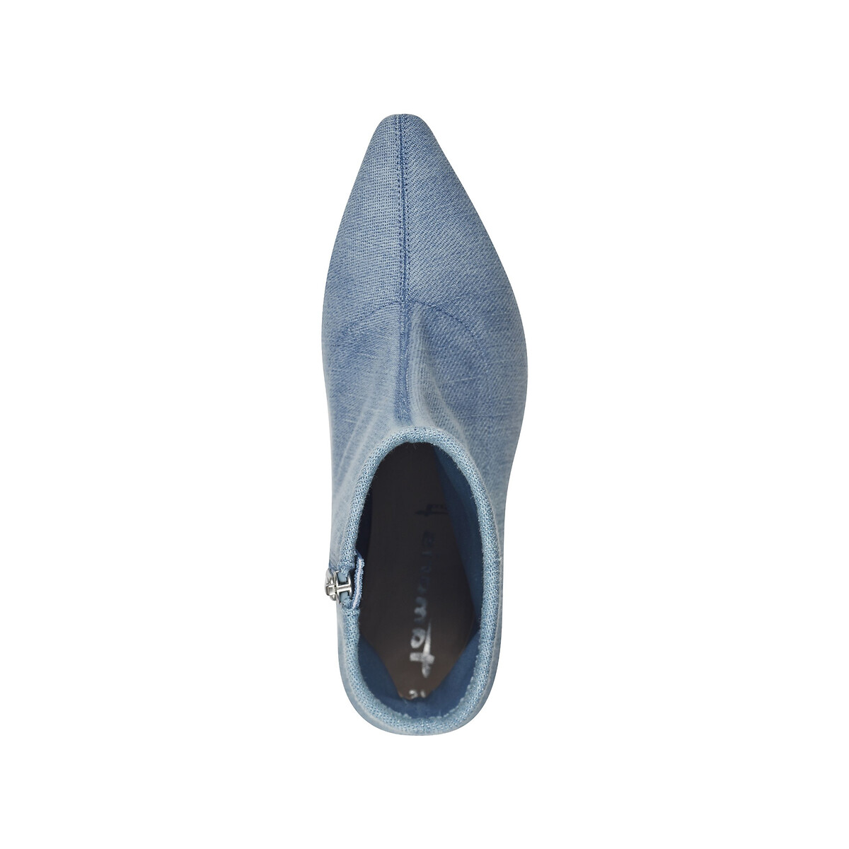 Ботинки с заостренным мыском на каблуке  36 синий LaRedoute, размер 36 - фото 3