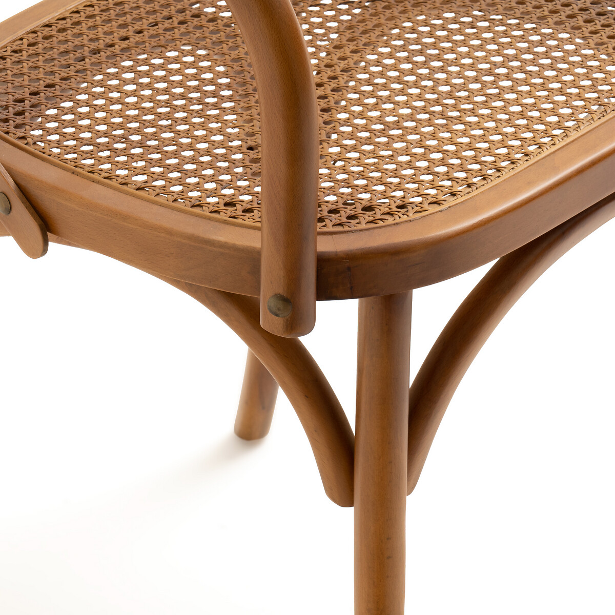 Кресло LaRedoute Обеденное из дерева и плетеного материала Cedak единый размер каштановый - фото 5