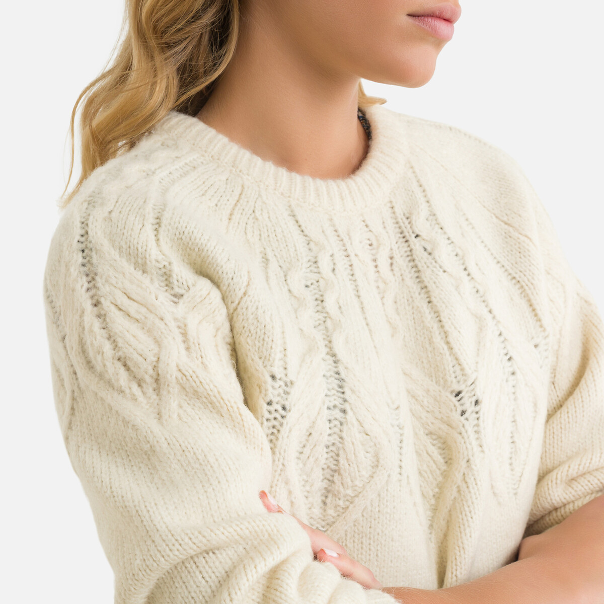 Пуловер LaRedoute Из оригинального трикотажа L бежевый, размер L - фото 3