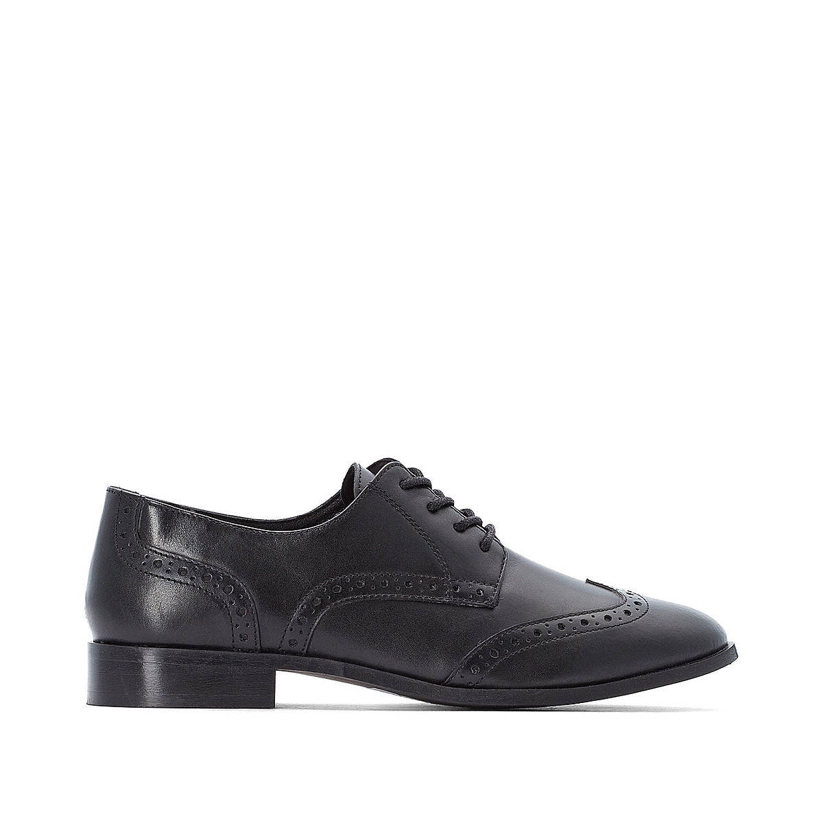 Ботинки-дерби La Redoute Кожаные в стиле оксфордов 40 черный, размер 40