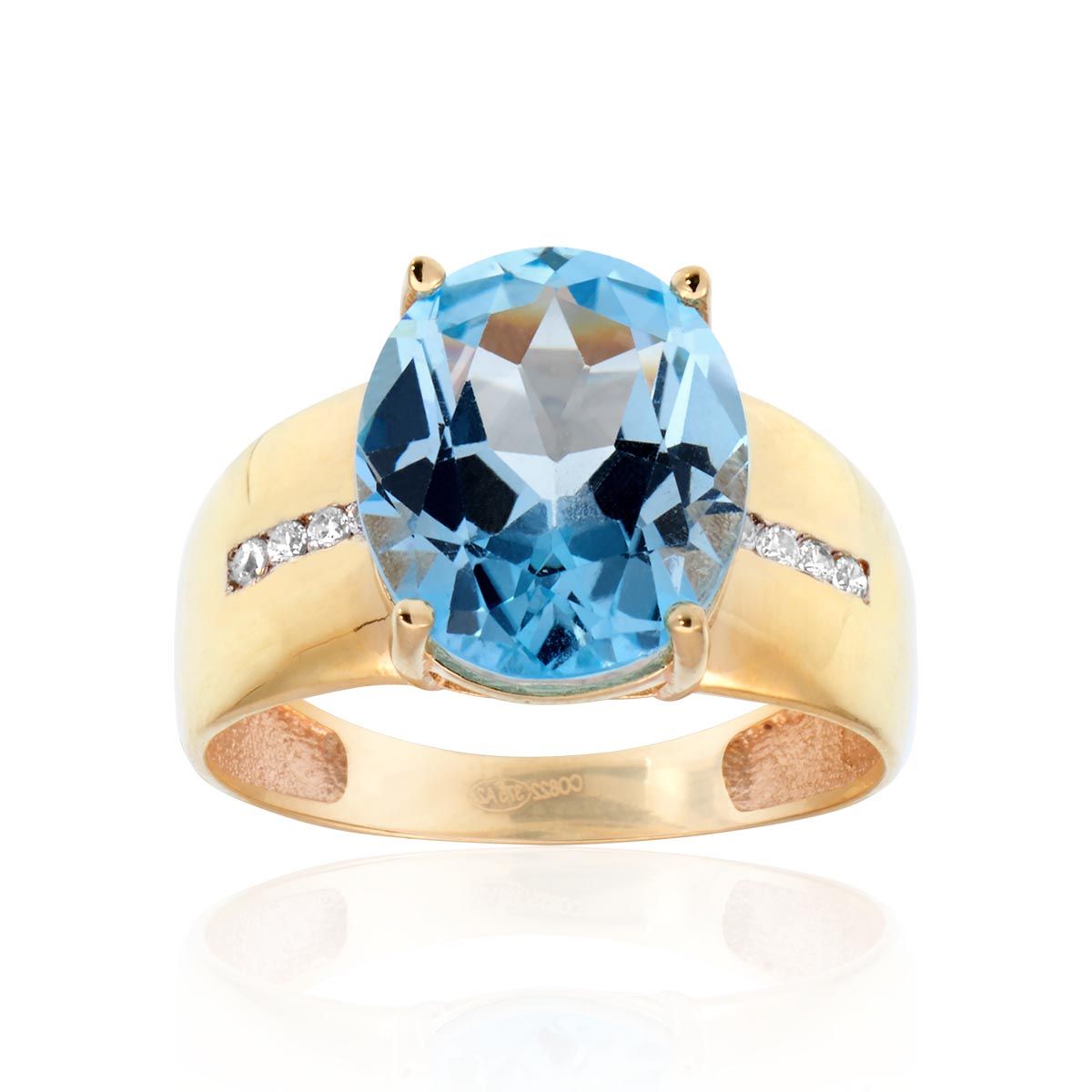 Bague en Or 375/1000 Jaune et Topaze