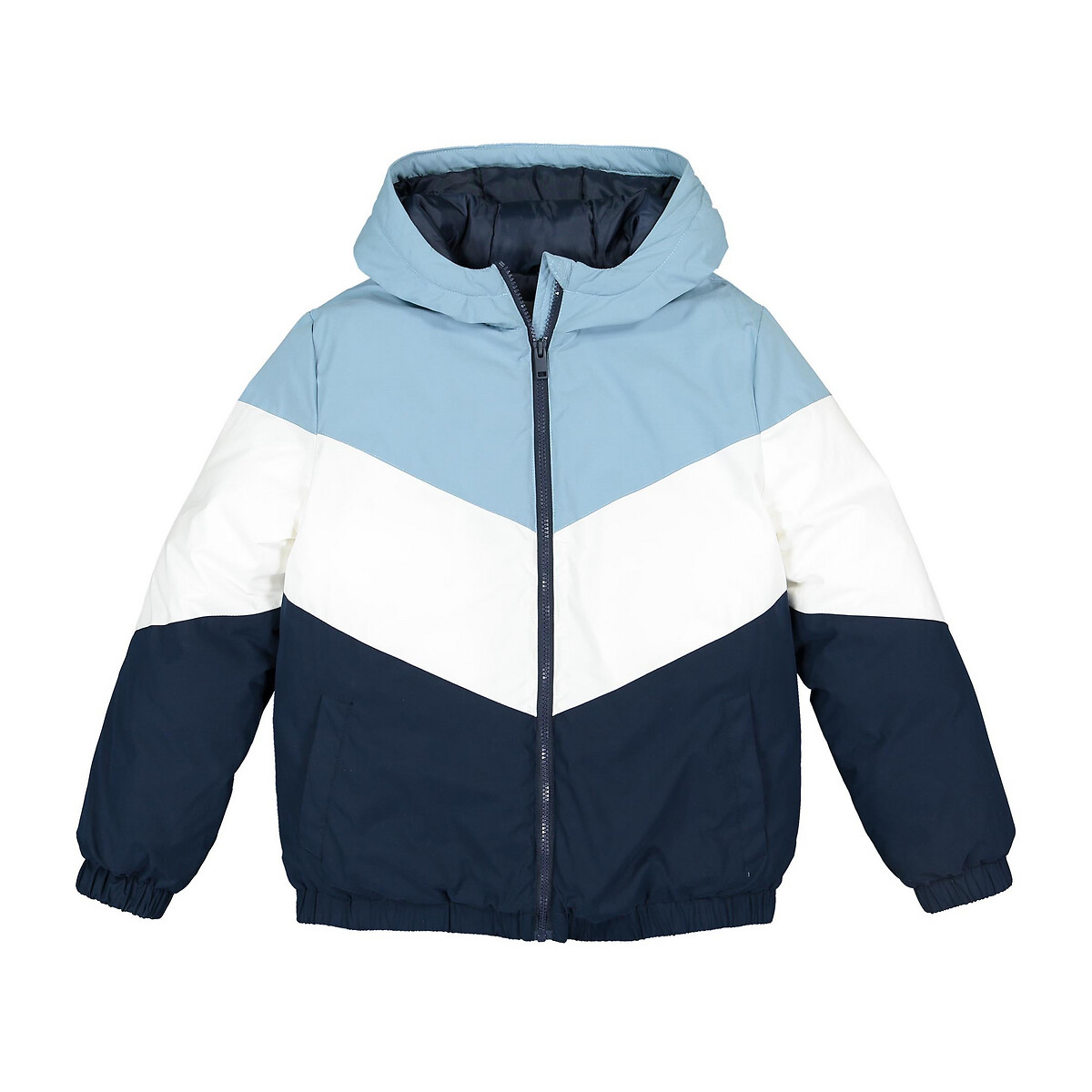 Куртка La Redoute Стеганая с капюшоном 10-18 лет 18 лет - 168 см синий, размер 18 лет - 168 см