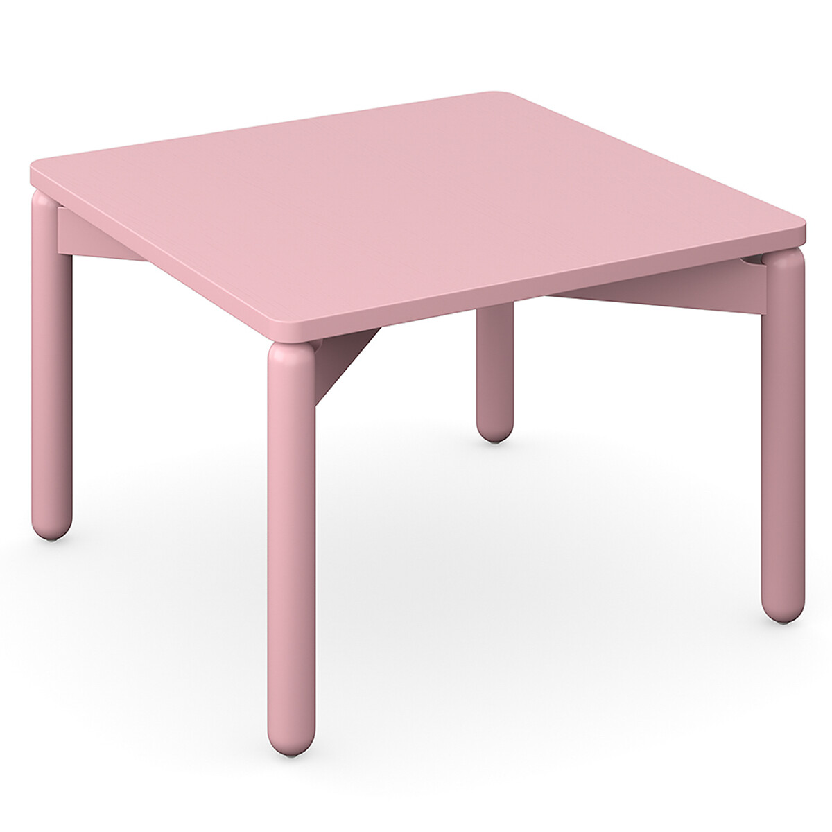Столик кофейный Saga 60х60 см  2 персоны розовый LaRedoute, размер 2 персоны - фото 3