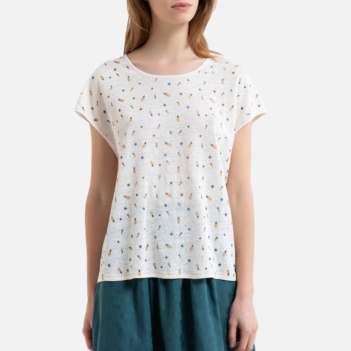 

Футболка La Redoute, Зеленый, С принтом и короткими рукавами IDAIS 4(XL) зеленый