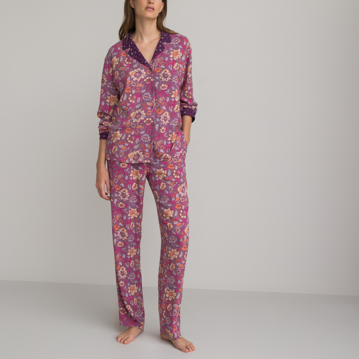 Пижама с цветочным принтом 38 (FR) - 44 (RUS) разноцветный пижама с цветочным принтом 34 fr 40 rus разноцветный