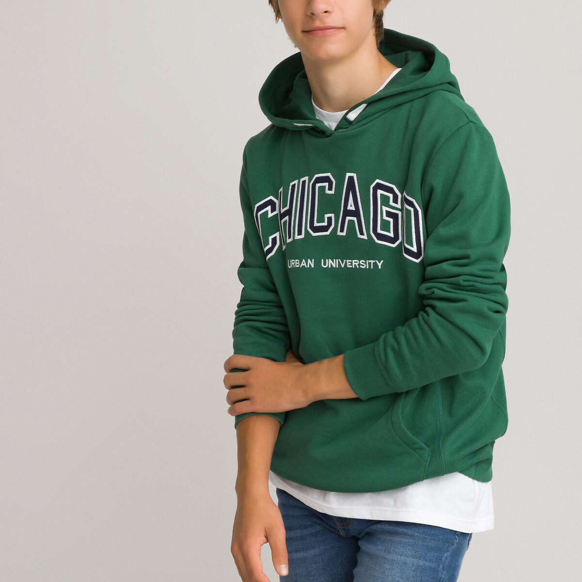 

Свитшот LA REDOUTE COLLECTIONS, Зеленый, С капюшоном из биохлопка 10-18 лет 10 лет - 138 см зеленый