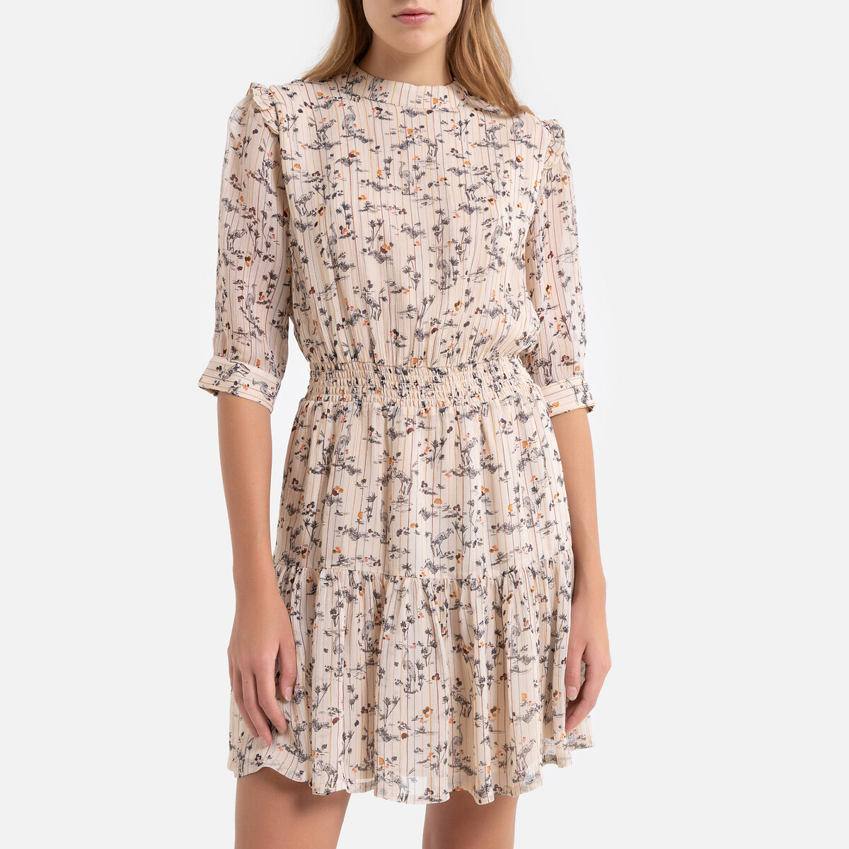 

Платье La Redoute, Зеленый, Короткое из вуали с принтом JENNA L зеленый