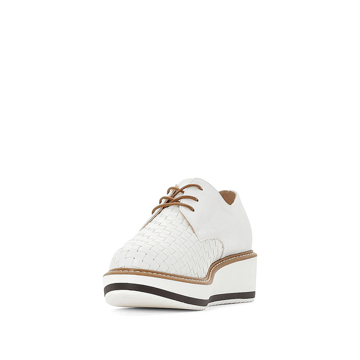 Ботинки-дерби La Redoute На шнуровке с круглым мыском 38 белый, размер 38 - фото 2