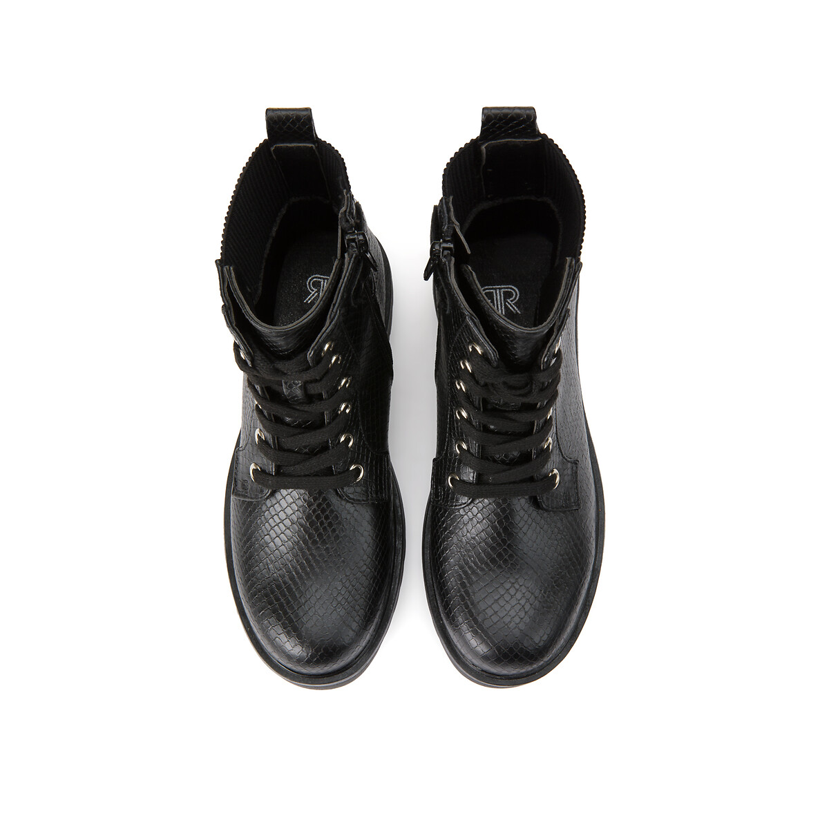 Ботинки На молнии и шнуровке 31 черный LaRedoute, размер 31 - фото 3