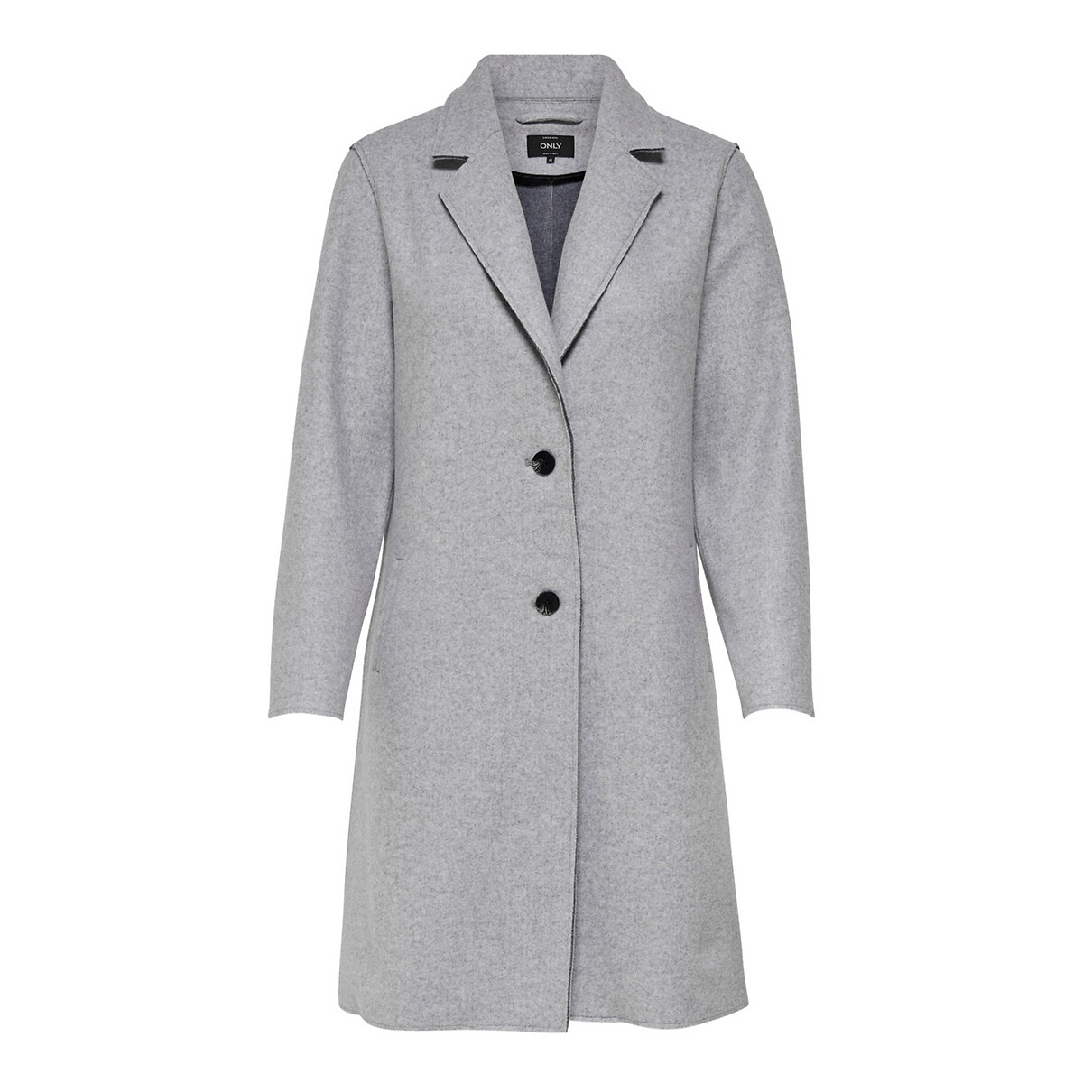 Пальто LaRedoute Средней длины на пуговицах L серый, размер L - фото 5