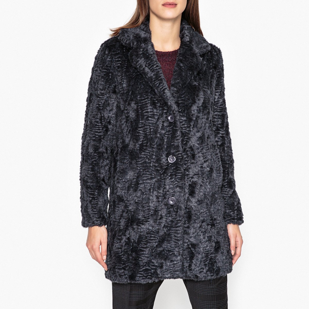 

Пальто из ткани с меховым эффектом VRILLE COAT