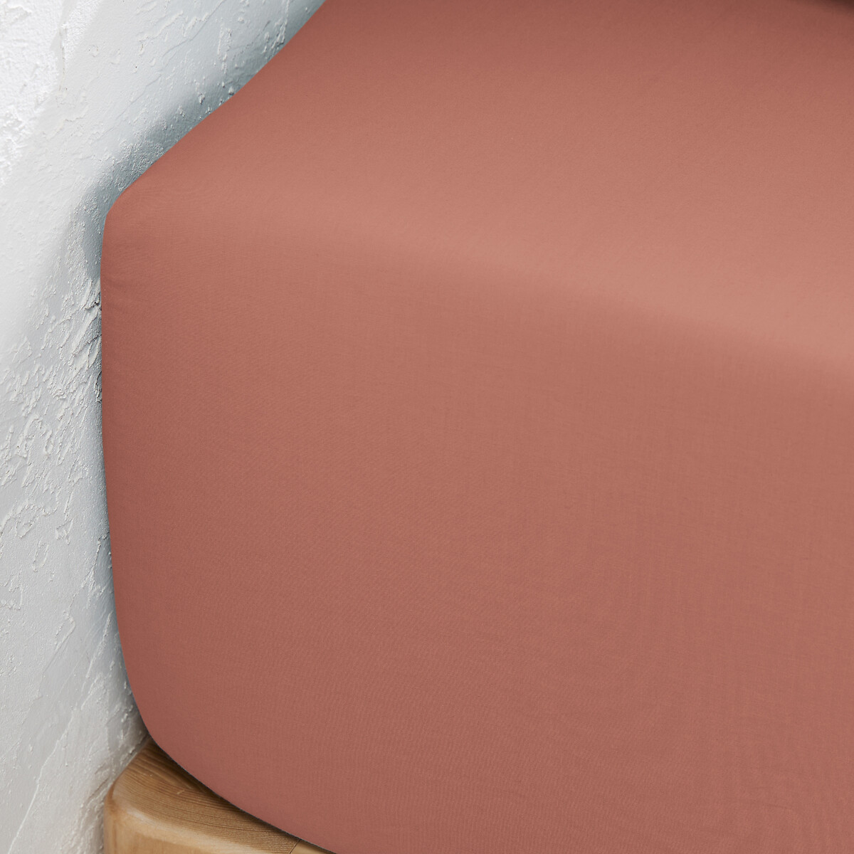 Простыня La Redoute Натяжная из биохлопковой перкали 140 x 200 см розовый, размер 140 x 200 см - фото 2