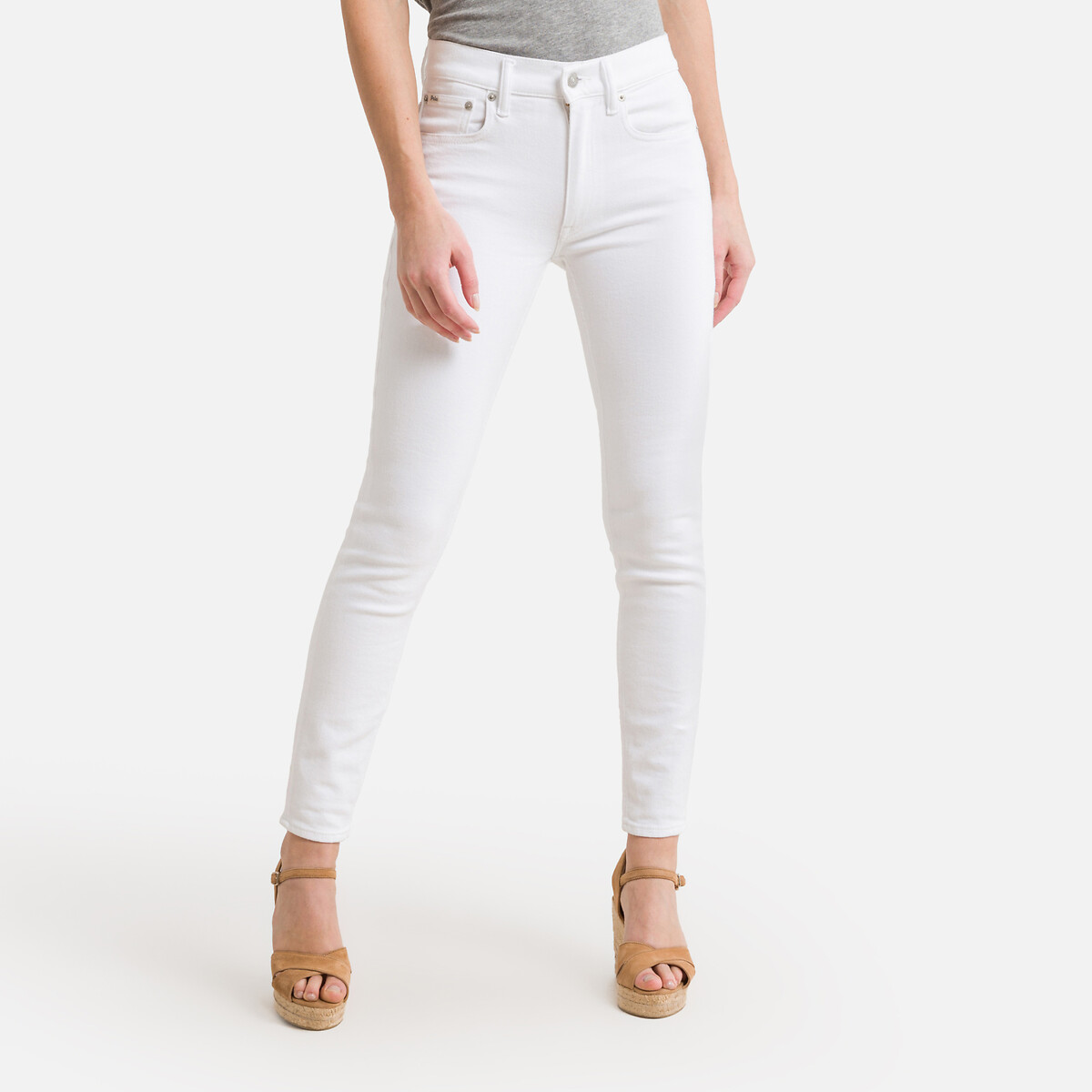 Джинсы скинни 30 (US) - 46 (RUS) белый джинсы скинни incity прилегающие завышенная посадка размер 30w 32l серый
