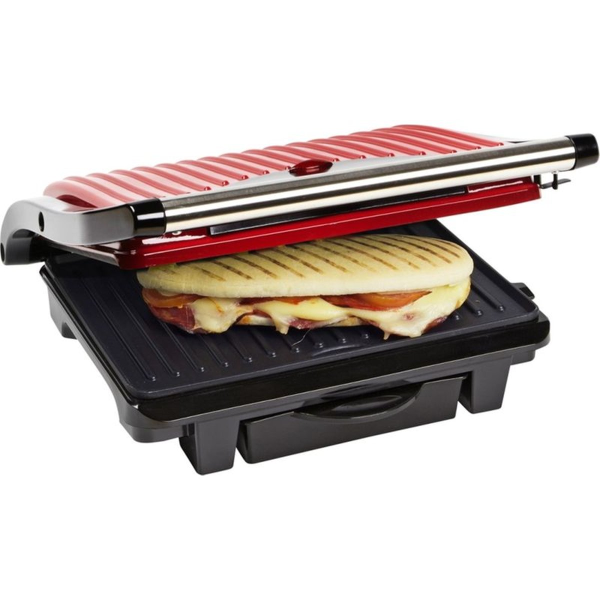 BESTRON Gril à Panini/Viande HOT RED ASW113R Rouge