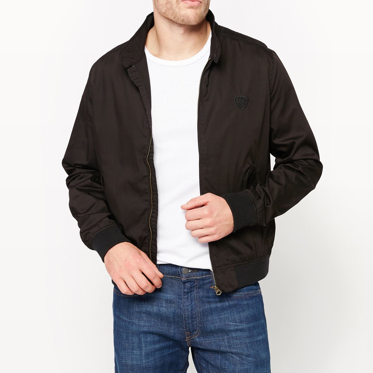 фото Blouson col montant style harrington cable 12 schott