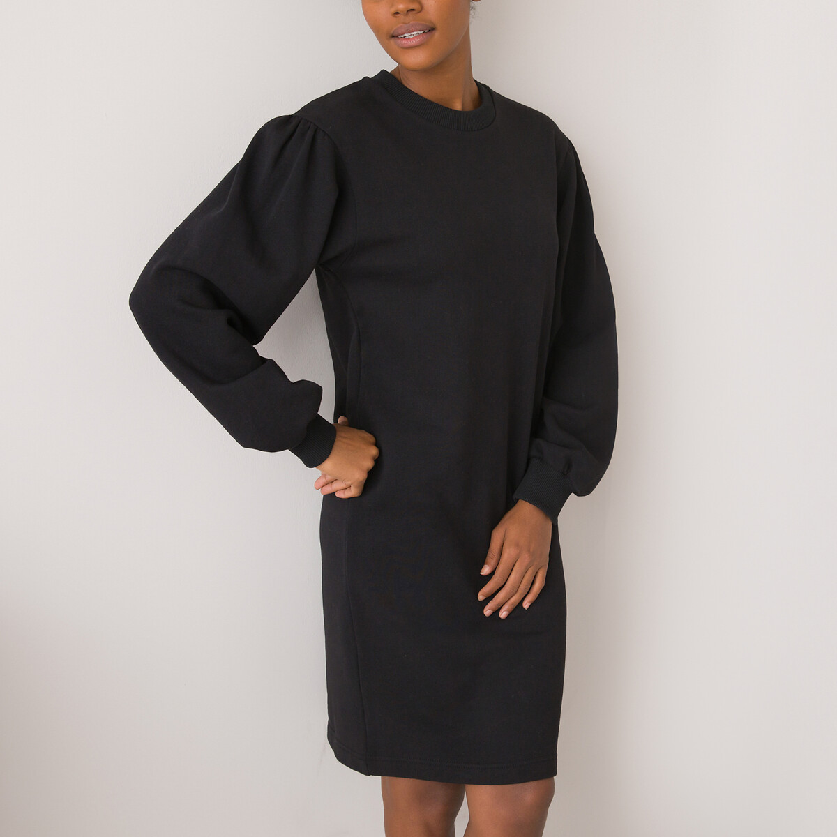 Платье LA REDOUTE COLLECTIONS С круглым вырезом длинные рукава L черный, размер L - фото 2