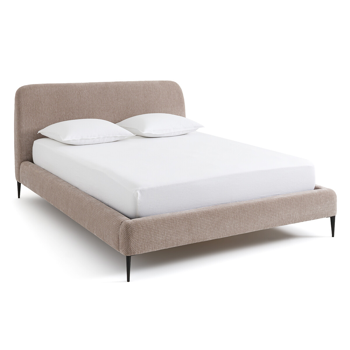 Кровать из велюра с кроватным основанием Oscar дизайн Э Галлина 180 x 200 см бежевый