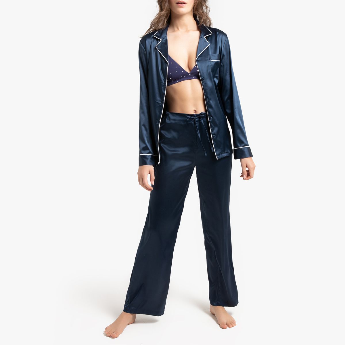 Pyjama manches longues en satin