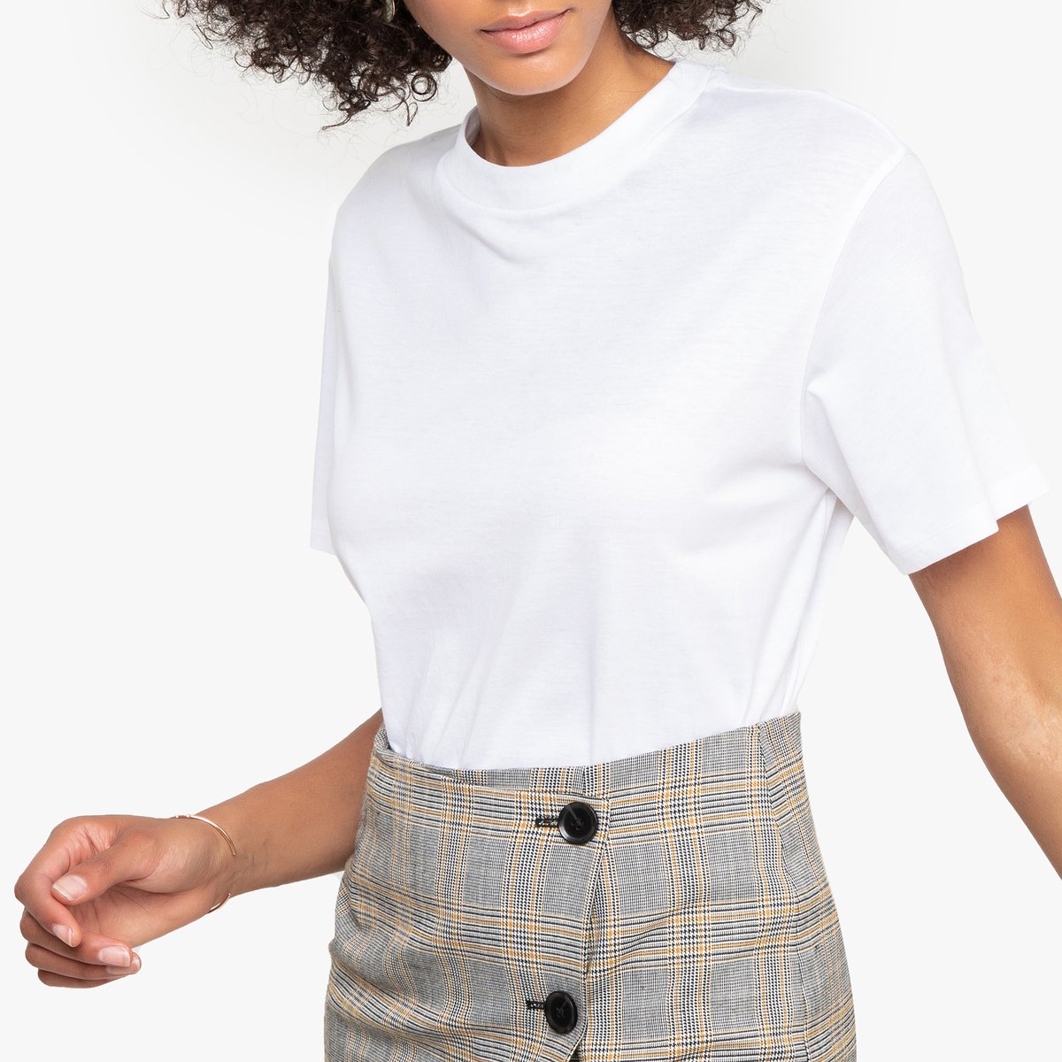 

Футболка La Redoute, Белый, С круглым вырезом покрой boyfriend XL белый