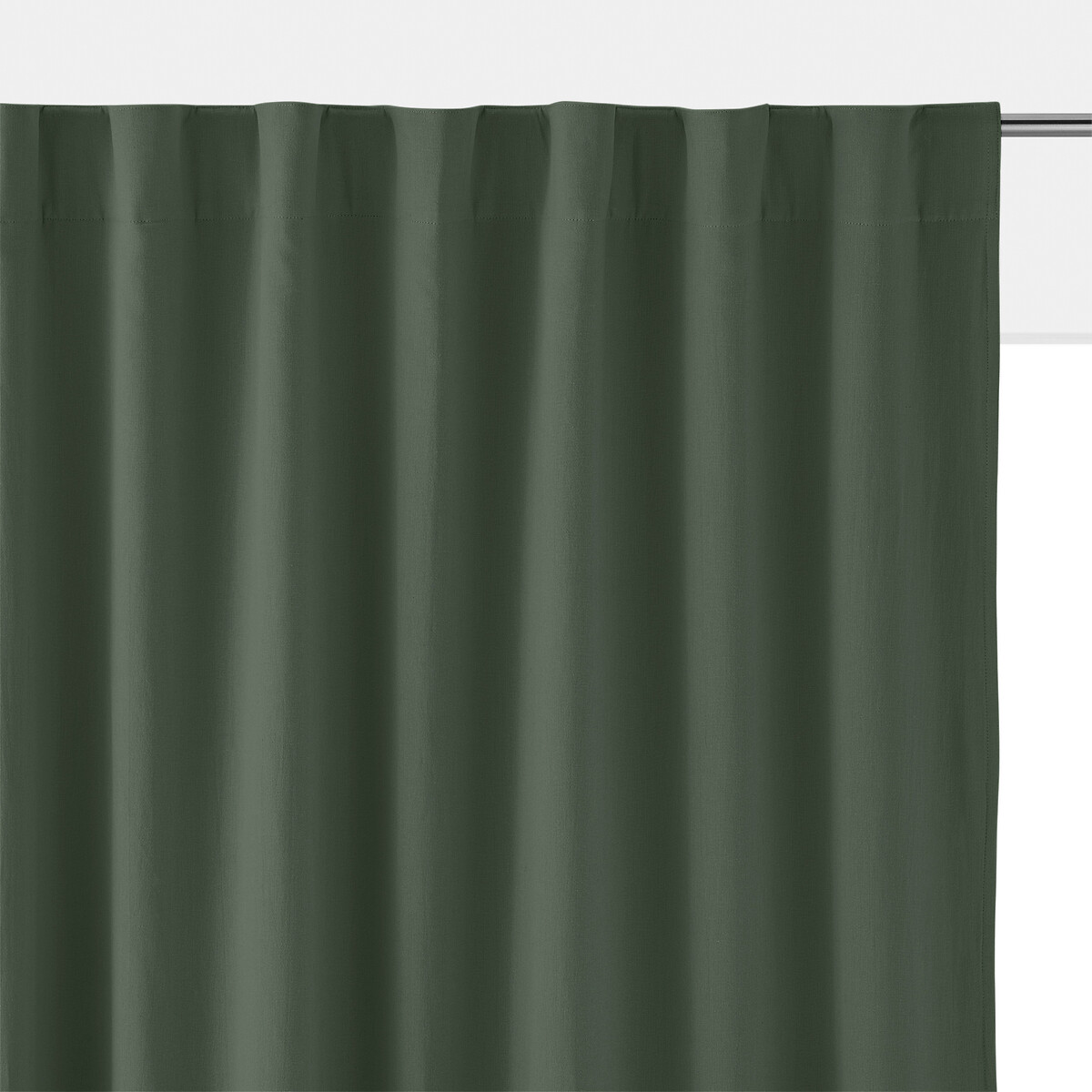 Занавеска LA REDOUTE INTERIEURS Затемняющая из льна и вискозы Odorie 180 x 135 см зеленый, размер 180 x 135 см